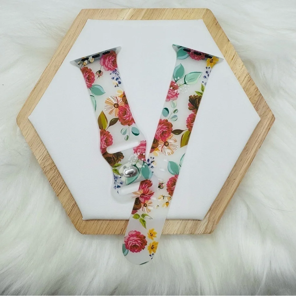 Floral Design Apple Watch Bands  42mm 44mm 45mm 49mm